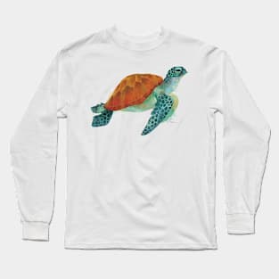 Green Sea Turtle - No Background Long Sleeve T-Shirt